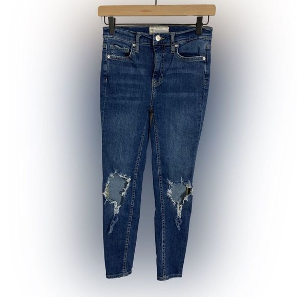 Free People Denim - Free People Destroyed Skinny Jeans Women's 26 Ripped